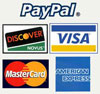Accepting PayPal, Discover, Visa, Mastercard, and American Express