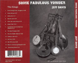 Some Fabulous Yonder CD - back.  By Jeff Davis.